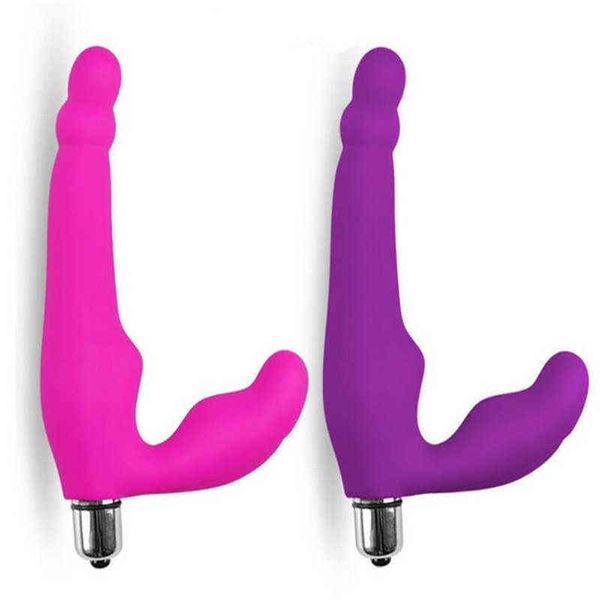 NXY Vibratoren Lesben Strapless Strap On Dong Penis Sex Produkte Strapon Anal Plug Vibrator Prostata Massage Spielzeug für Frauen 1125