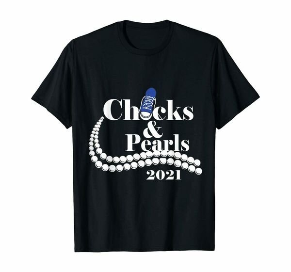 

chucks and pearls t-shirt, White;black