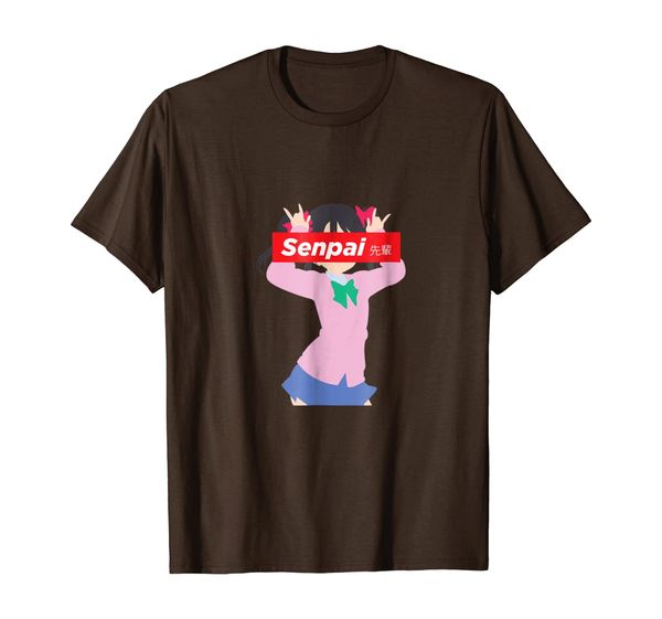 

anime girl shirt notice me senpai kawaii t-shirt gift, White;black