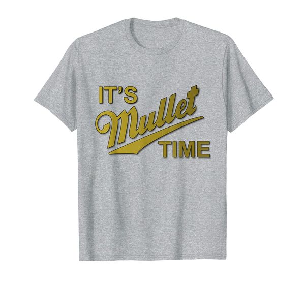 

mullets business in the front party in the back t-shirt, White;black