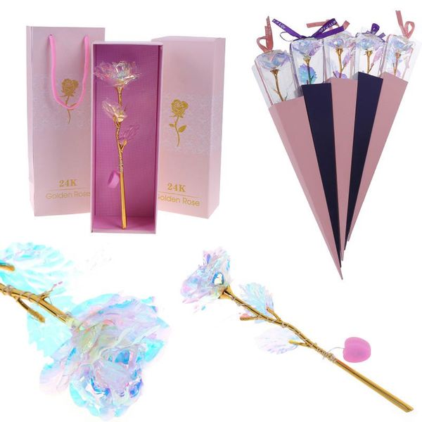 

24k gold foil plated rose wedding decor golden dipped artificial flower personalized lighting drop decorative flowers & wreaths