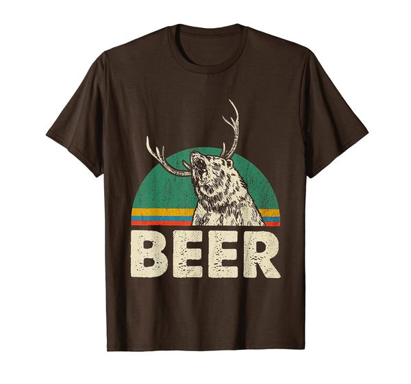 

beer shirt bear mix deer and beer vintage funny t-shirt, White;black