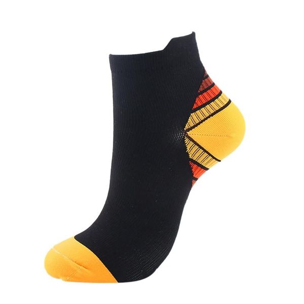 

sports socks compression elastic smooth heat resistant durable polyester printed nylon hosiery footwear accessories for cycling running, Black
