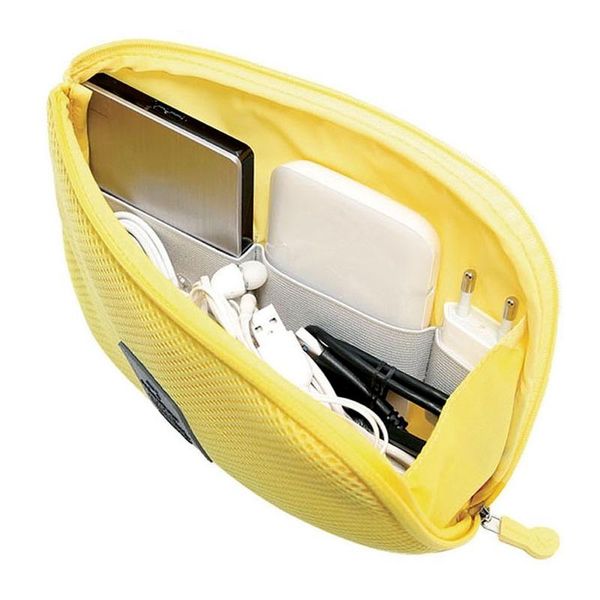 

storage bags travel bag portable digital cable charger mesh sponge headphone line headset closet organizer case cosmetic