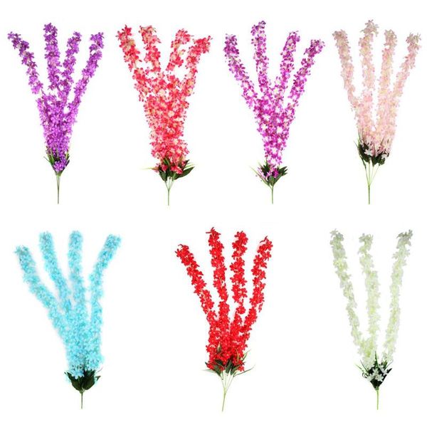 

decorative flowers & wreaths hanging bunch flower artificial bouquet color lilac household garden wedding crafts accessories