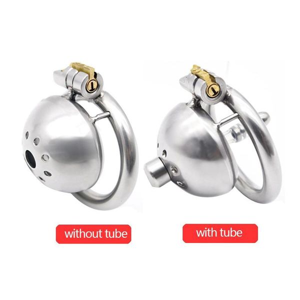 

cockrings urethral lock male chastity device 304 stainless steel ultra-small short chicken cage with invisible ring toy