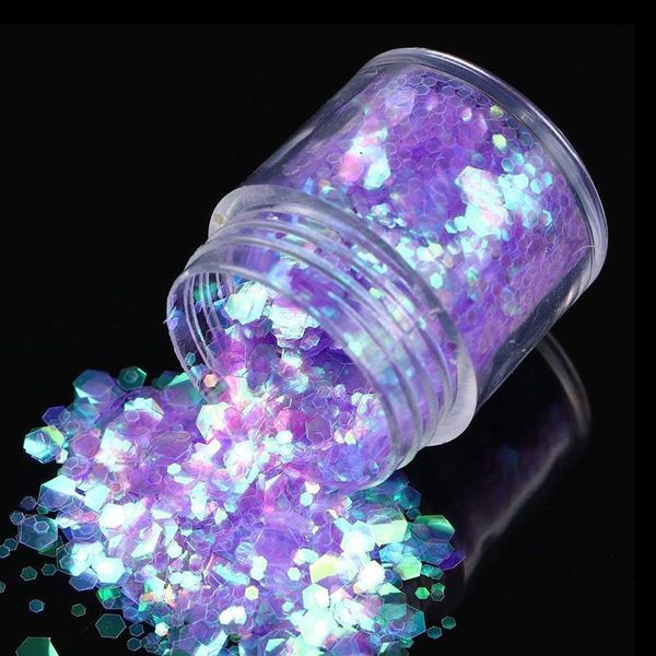 

nail glitter small sequins ultra-thin gradation set art decoration 4pcs/ pack ultra-fine flash powder, Silver;gold