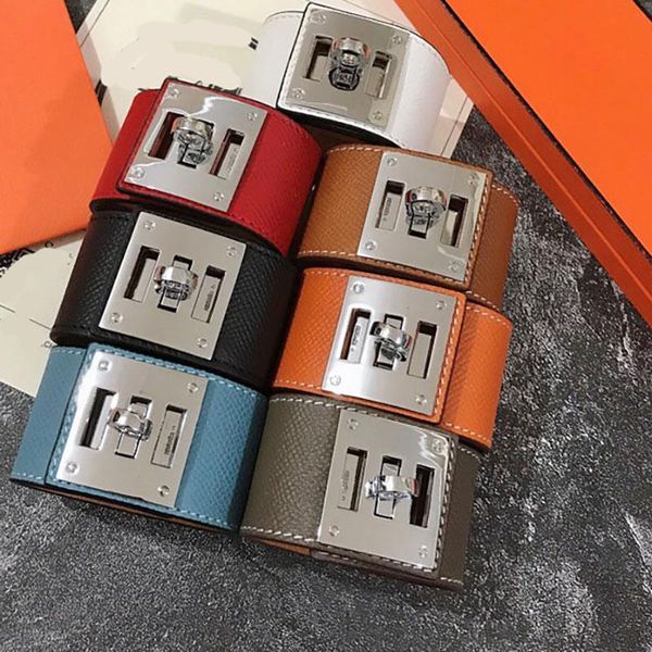 

bangle luxury2021 fashion jewelry real leather bracelet for women the gift, Black