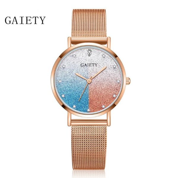 

wristwatches women watches rose gold quartz alloy belt casual simple gradient luxury watch clock gift relogio feminino, Slivery;brown