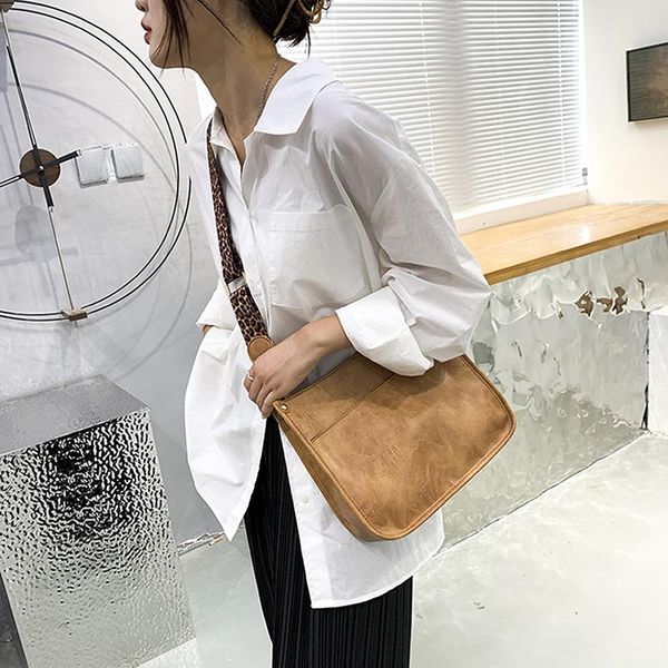 

evening bags handbags for women 2021 fashion casual leopard print shoulder strap tote female rainbow purses and