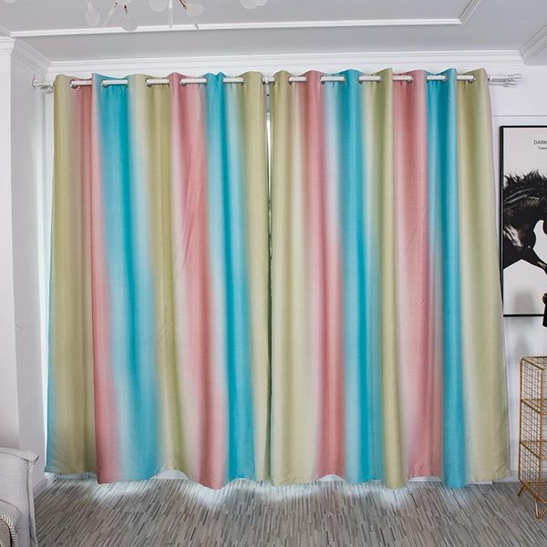 

blackout curtains color gradient for living room home decor white sheer window curtain panels babys bedroom & drapes