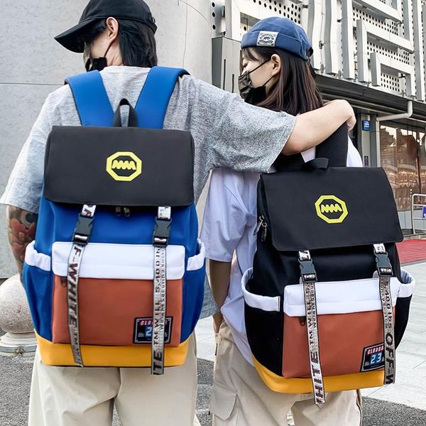 

backpack black fashion women nylon men school bags for teenagers waterproof bookbag high capacity travel 9452