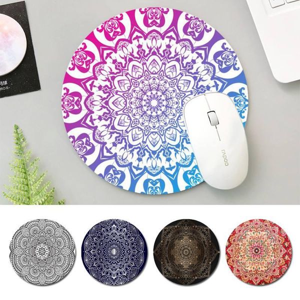

mouse pads & wrist rests vip mandala flower pad non-slip player round size rubber gaming office desk mat