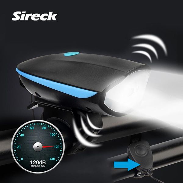 

sireck bike light 250 lumen usb front lamp bicycle with bell 3 modes cycling torch accessories lights