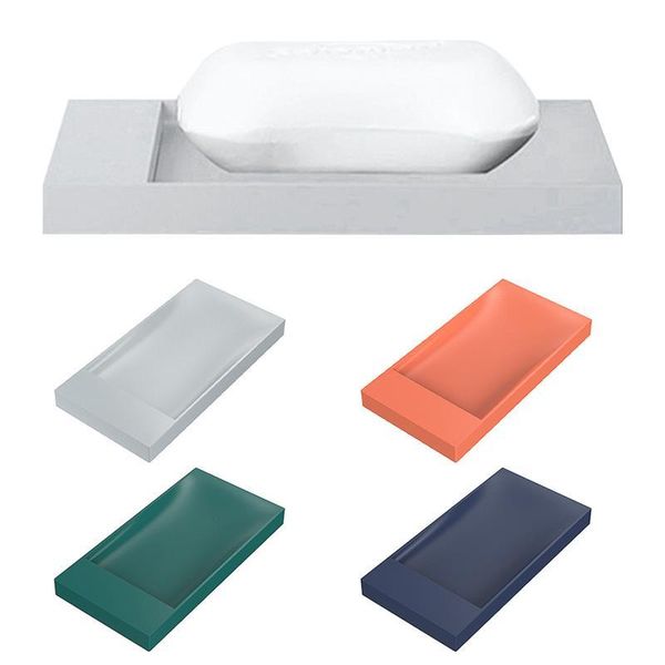 

soap dishes bathroom organizer dish plate storage container tpr shower box tray holder non slip accessories