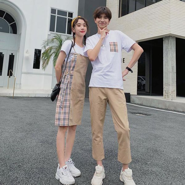 

women's t-shirt couples in 2021 summer suit clothes clothing, White