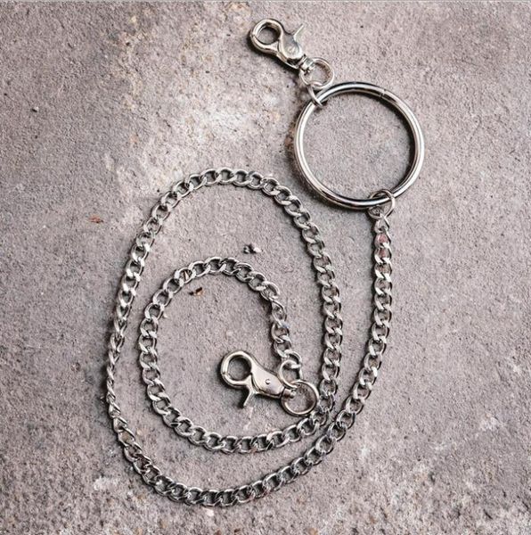 

keychains metal waist chain pants key men and women tide brand match, Silver