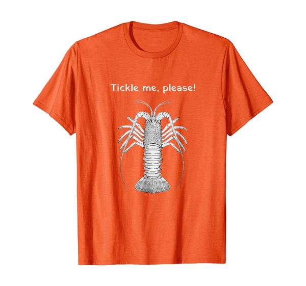 

florida keys spiny lobster "tickle me, please" t-shirt, White;black