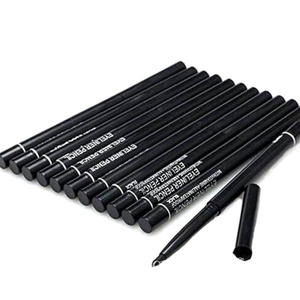 

black brown eyeliner pencil long lasting eye liner pen waterproof smudge-proof cosmetic auto-rotate makeup liquid