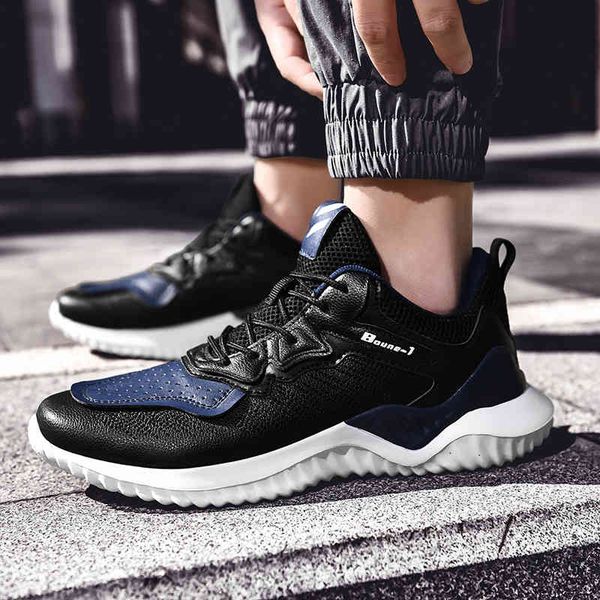 

dress shoes men breathable comfortable classic casual lightweight mesh sneakers fashion, Black