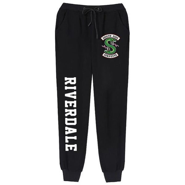 

riverdale sweatpants workout sport south women pant side serpents fleece long casual pants print snake graphic joggers, Black;white