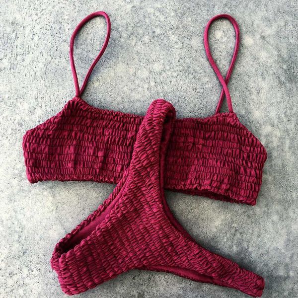 

2021 swimsuit pleated triangle bikini swimsuit women 2021 313, White;black