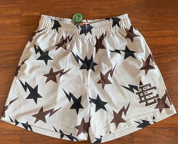 

factory outlet fashion eric emanuel ee basic short men's fitness shorts mesh breathable beach sports pants series summer gym workout ca, White;black