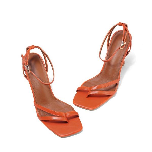 

dress shoes leopard land summer fresh style fashionable high heels floppy sandals back strap for women footwear cgb, Black