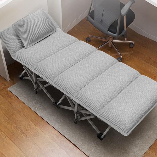 

single folding bed office nap lunch recliner home accompanying small simple portable camp furniture