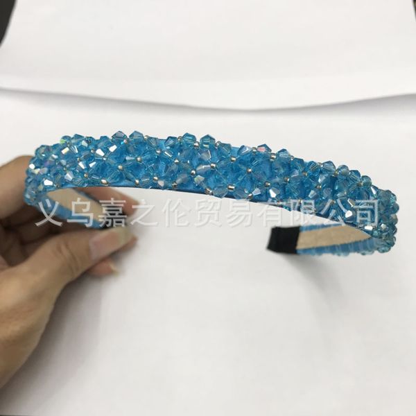 

headband crystal sponge fashion wide edge rhinestone, Black;brown