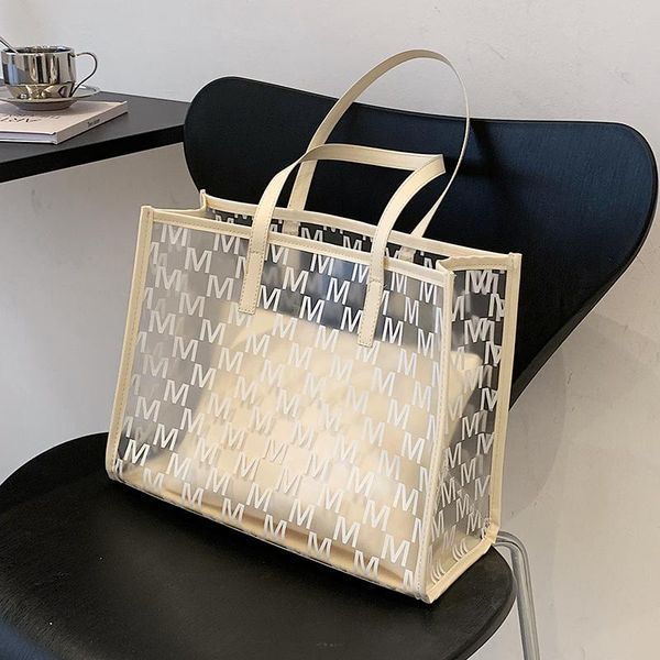 

cross body luxury designer transparent pvc purses handbag women shoulder bags 2021 fashion m letter ladies casual totes large capacity