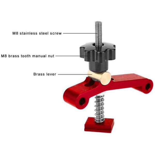 

heavy duty t track t-slot hold down clamp m8 screw type router table hand tools