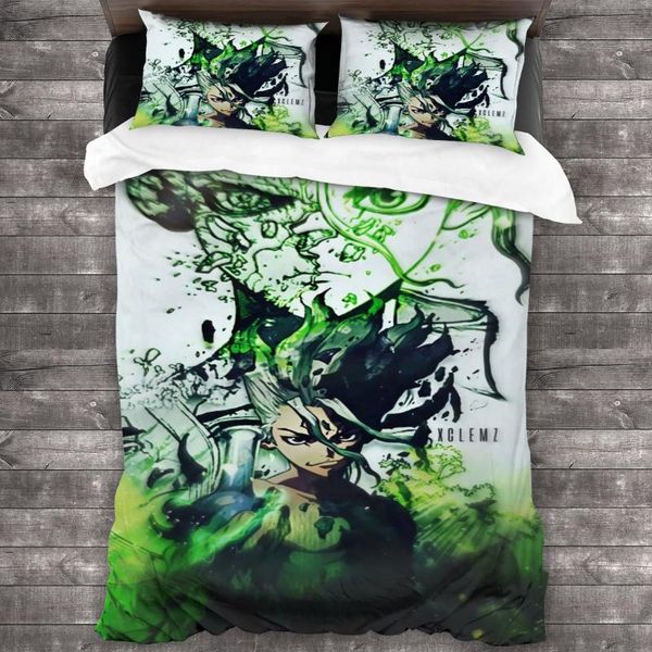 

bedding sets custom dr. stone 3 pieces set bedroom decor duvet cover home textile quilt for all seasons