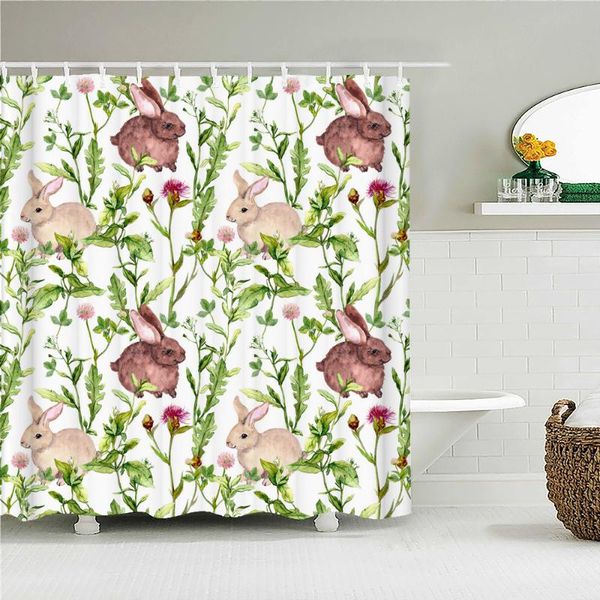 

shower curtains flower leaf birds printed bathroom curtain frabic waterproof polyester bath decor with hooks