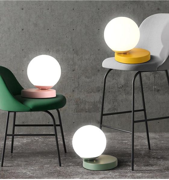 

nordic crystal led glass ball luminaria de mesa desk lamp deco mariage bedside table lamps