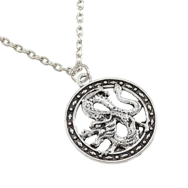 

unique dragon pentagram shape pendant necklaces for women bohemian vintage silver chain necklace sweater party jewelry gift chains
