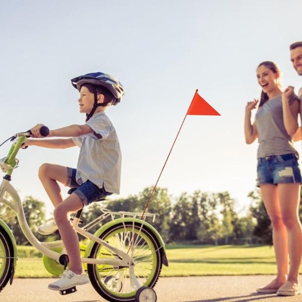 

bike horns 1 pcs triangular bicycle safety flag banner with bracket boys girls cycling kids for outdoor cycle biking entertainment