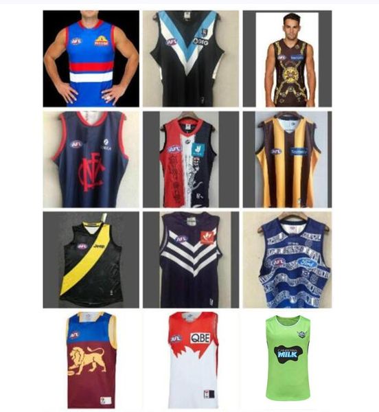 

presell 2021 2022 afl western bulldogs rugby jerseys richmond brisbane lions port adelaide hawthorn essendon melbourne crows gws, Black;gray