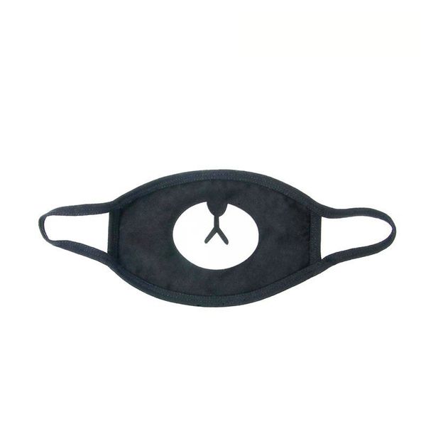

and autumn winter printed black ear type dust proof cold mask general cotton flat