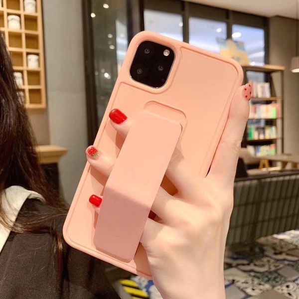 

card holders protective cover 11promax the design is suitable for iphone12 mobile phone case invisible bracket apple 7/8p silicone, Brown;gray
