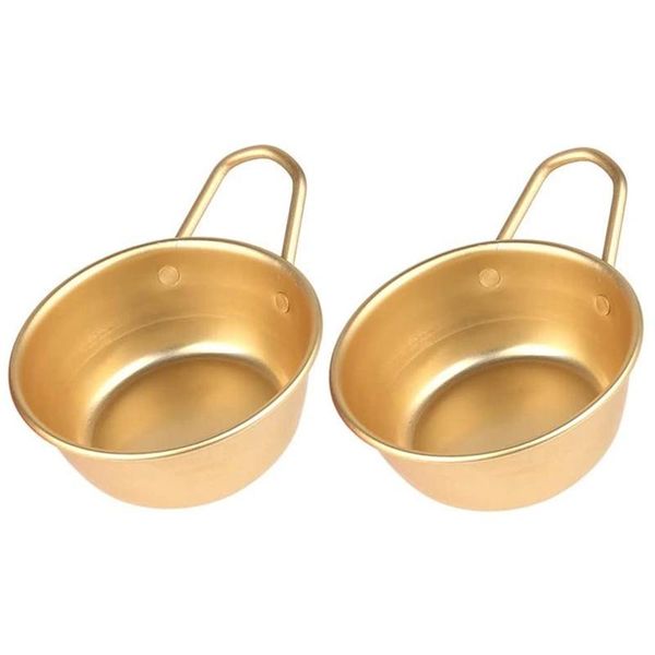 

bowls 2pcs makgeolli aluminum korean traditional for rice wine