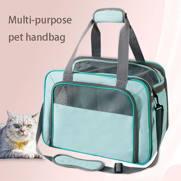 

cat carriers,crates & houses pet outdoor travel backpack shoulder portable foldable bag large space breathable supplies