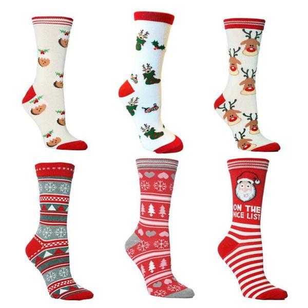 

christmas decorations 2021 woman man socks santa claus elk pattern cotton xmas fashion winter warm cartoon 2022