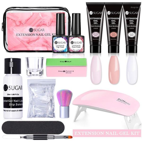 

extension nail gel kit for with lamp all manicures acrylic solution uv led fast building polish set art kits1