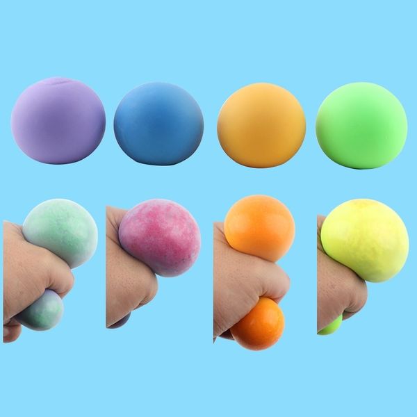

new tpr soft rubber vent two-color pressure reducing creative color changing flour ball decompression kneading music