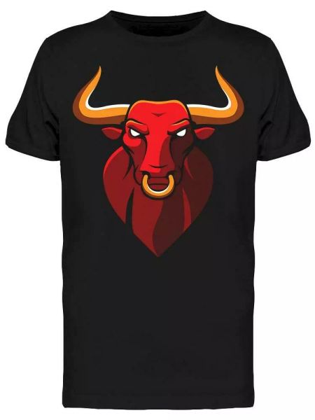 

bull animal tee men's -image by shutterstock, White;black