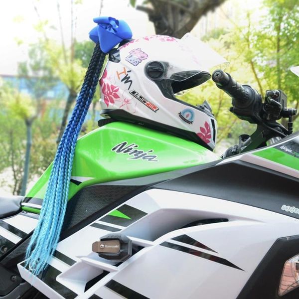 

motorcycle helmet braids bike riding big rock punk style dirty1