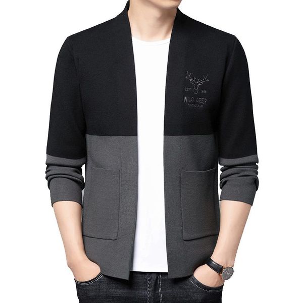 

men's sweaters autumn sweater cardigan jacket knit, White;black