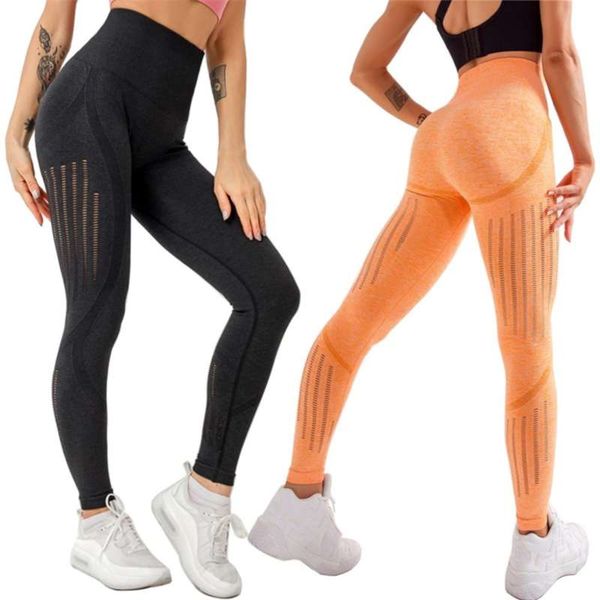 

booty seamless legging sport women fitness high waist yoga pants fitness gym seamless energy leggings workout running activewear 210928, Black