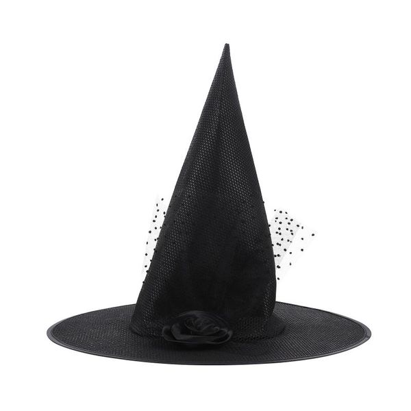 

party hats 1pc gauze rose design witch hat costume carnival prop supplies
